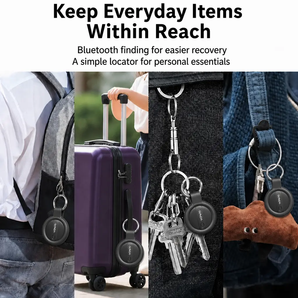 Find My tracker attached to a key ring