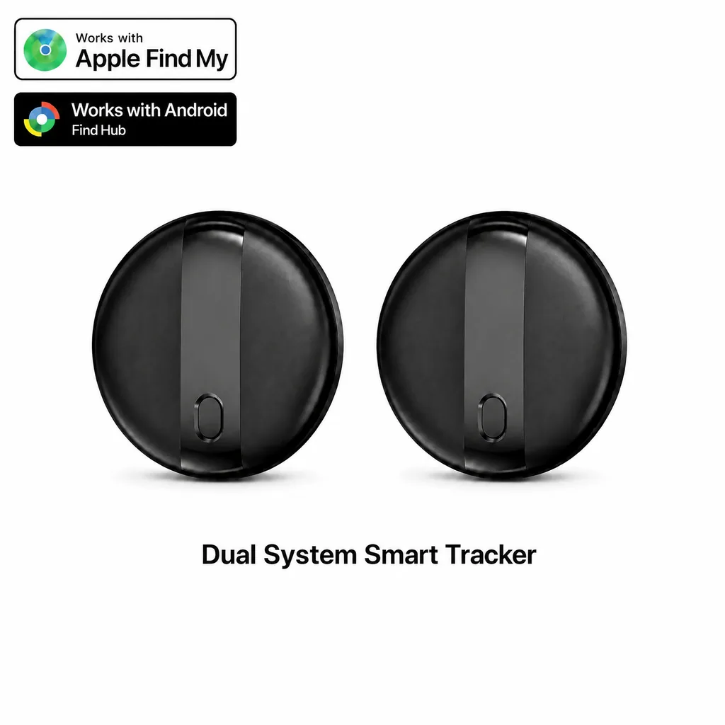 Several Find My trackers listed as separate items in the app