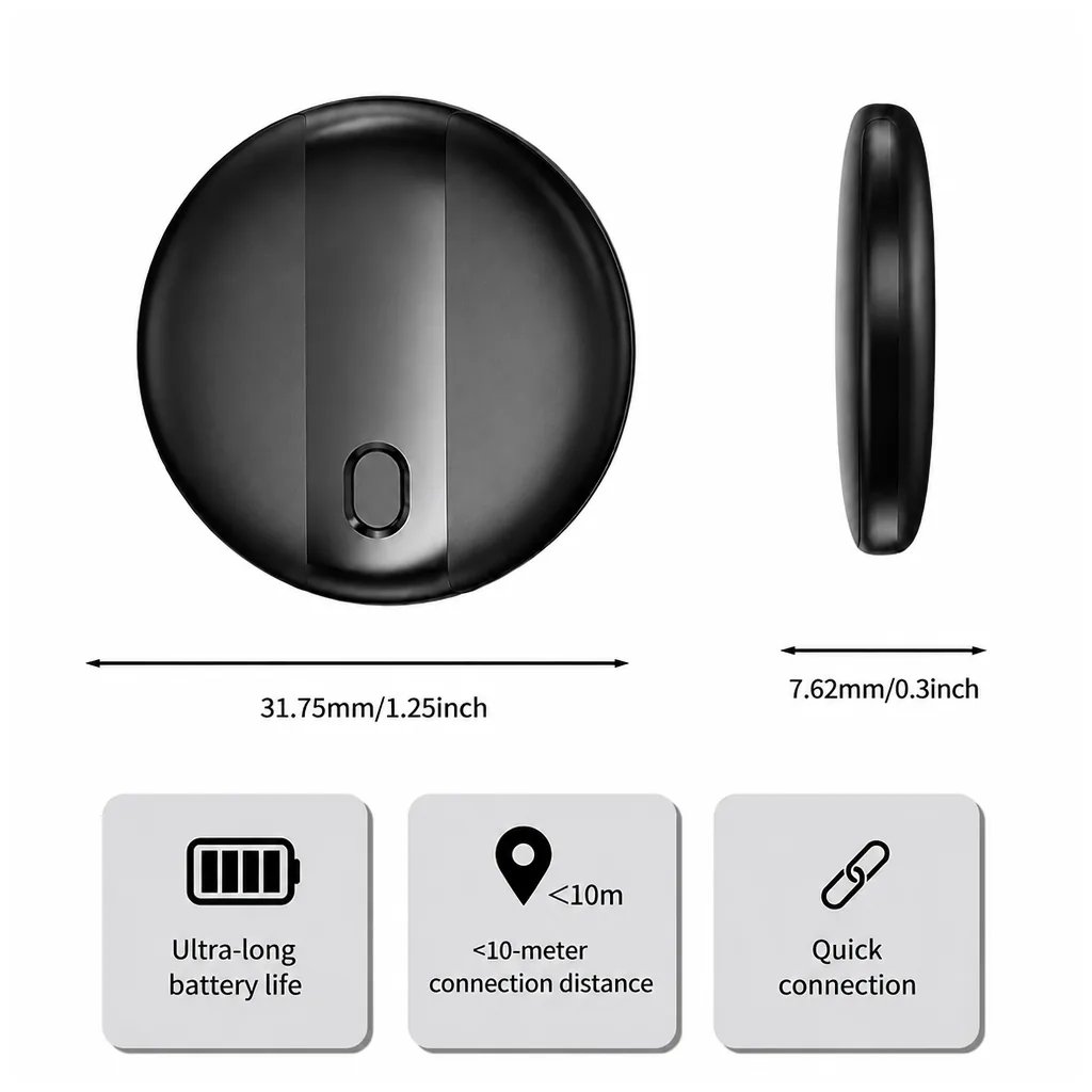 Bluetooth tracker with a lanyard loop for bags and luggage