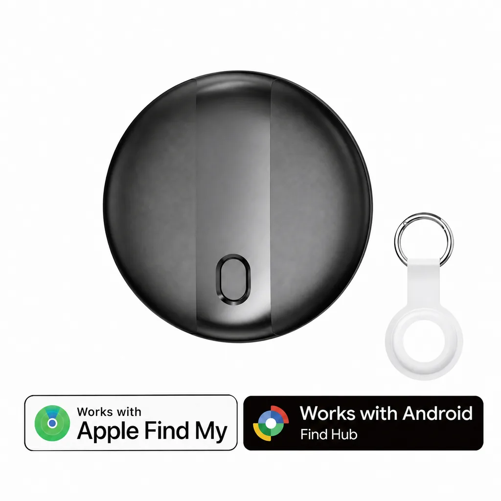 Matte black Bluetooth tracker housing colour option