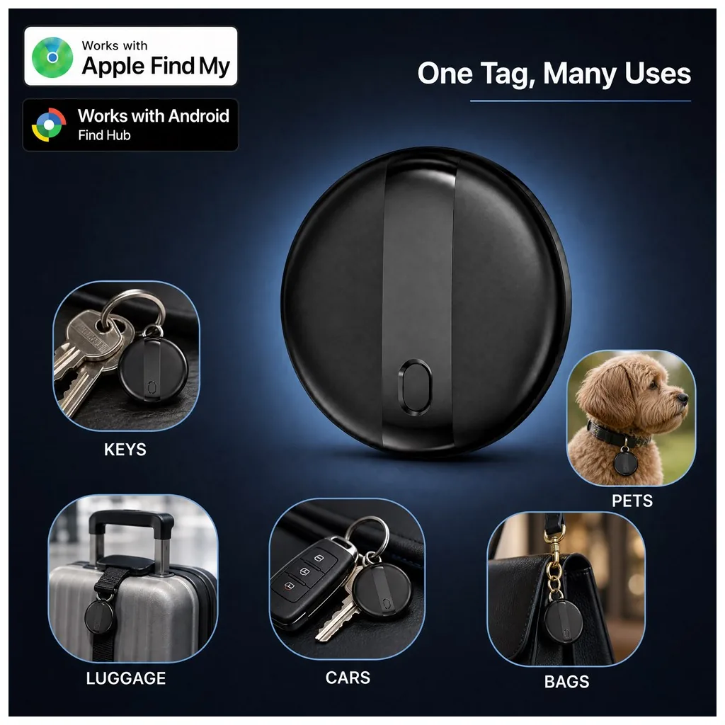 Bluetooth tracker fixed to a pet collar buckle