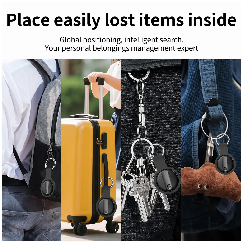 Bluetooth tracker on a holdall zip pull