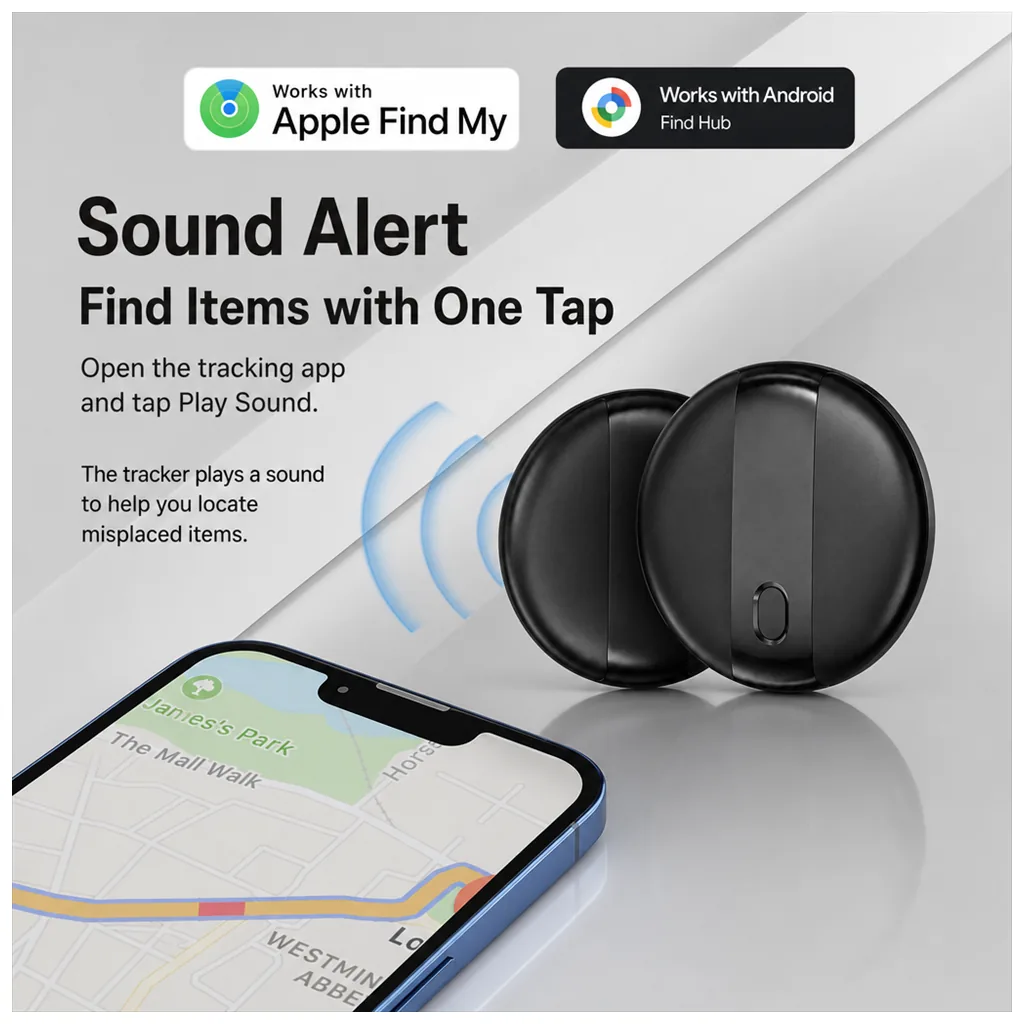 Notification showing the last seen location of a tracker
