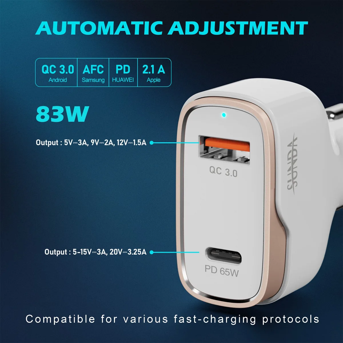 CC53-1A1C 83W automatic adjustment PD65W QC18W