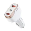 CC53-2A1C three port car charger white 2 USB-A 1 Type-C