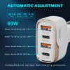 CC53 60W automatic power adjustment four ports
