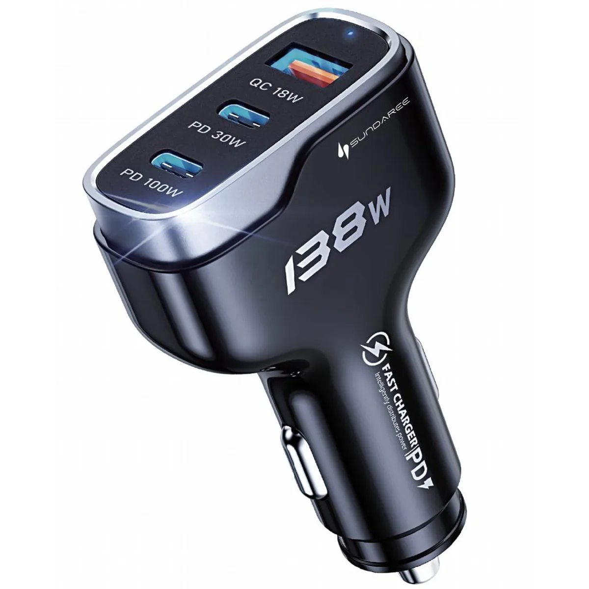 CC53 series car charger catalog page, 1A1C dual port