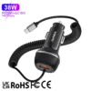CC62 30W car charger compact body size comparison