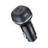 CC62 51W dual port car charger with one USB-A and one Type-C port