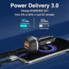 CC62 51W 1A1C PD3.0 car charger with coiled spring cable