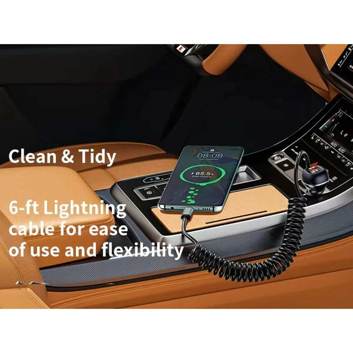 CC62 71W car charger port and output marking detail