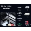 CC62 90W car charger PD 45W and QC 45W dual output distribution