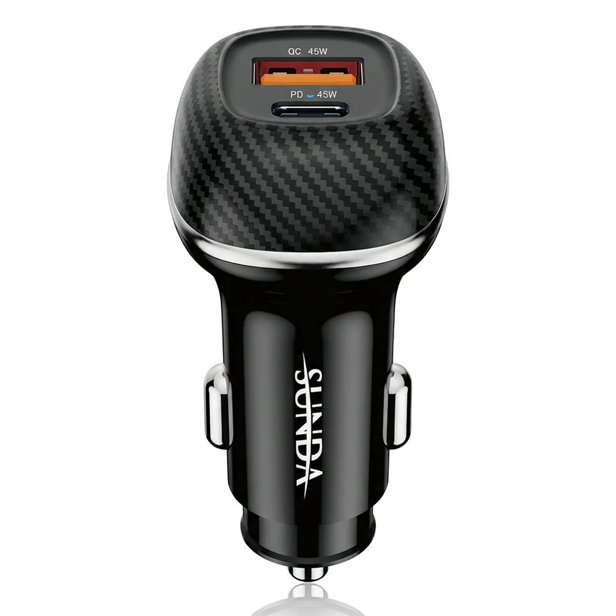 CC62 90W cable car charger installed in a car interior