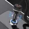 CC62 96W car charger 180 degree rotating head and LED voltage display