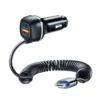 CC62 96W car charger charging four devices at the same time