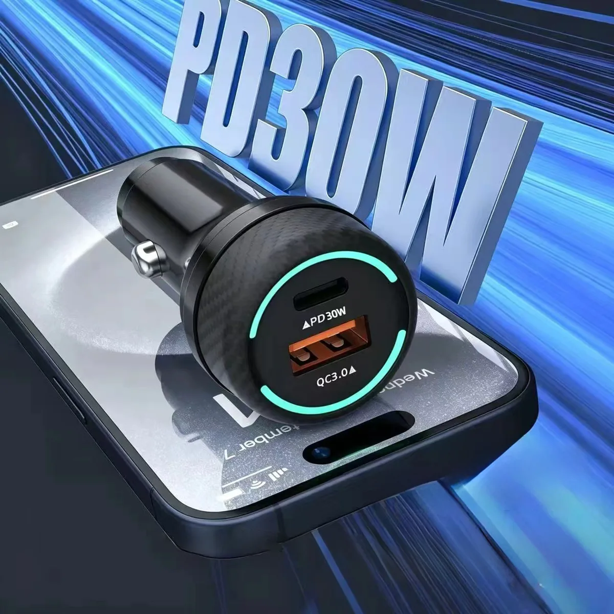 SUNDA 51W car charger PD 30W fast charging