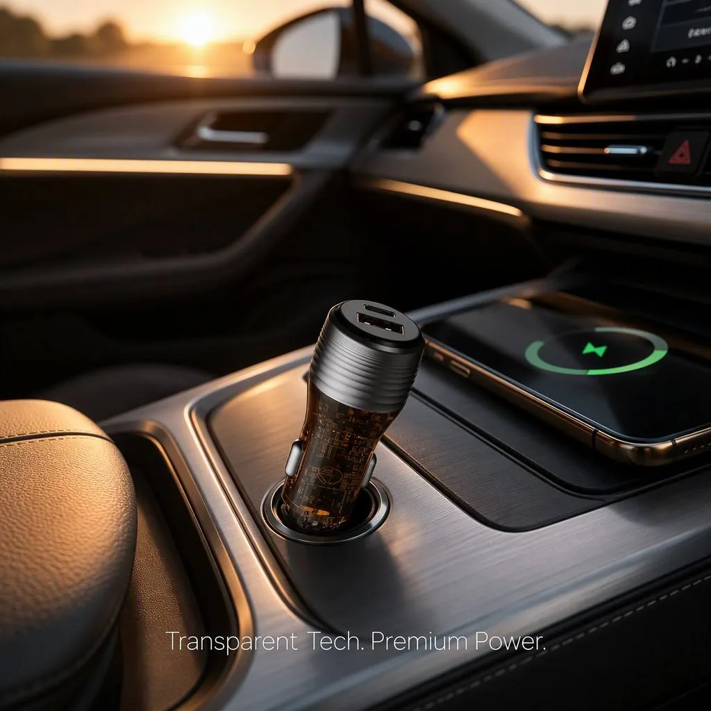 CC70 51W car charger fitted in a car cigarette lighter socket