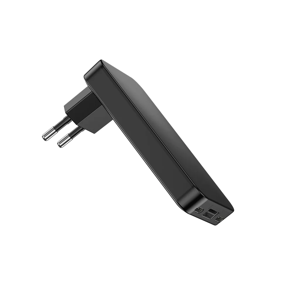 SUNDA HC032 65W GaN wall charger in black with the EU plug folded out