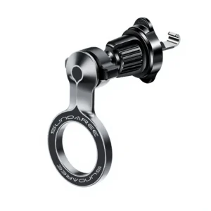 SUNDAREE ring-head magnetic car phone mount in black with branded ring and vent clip, studio view