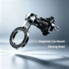 Silver grey ring magnetic car mount catching studio light, strong hold version