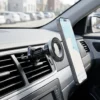 Dashboard view of a phone in landscape navigation on the ring magnetic car mount