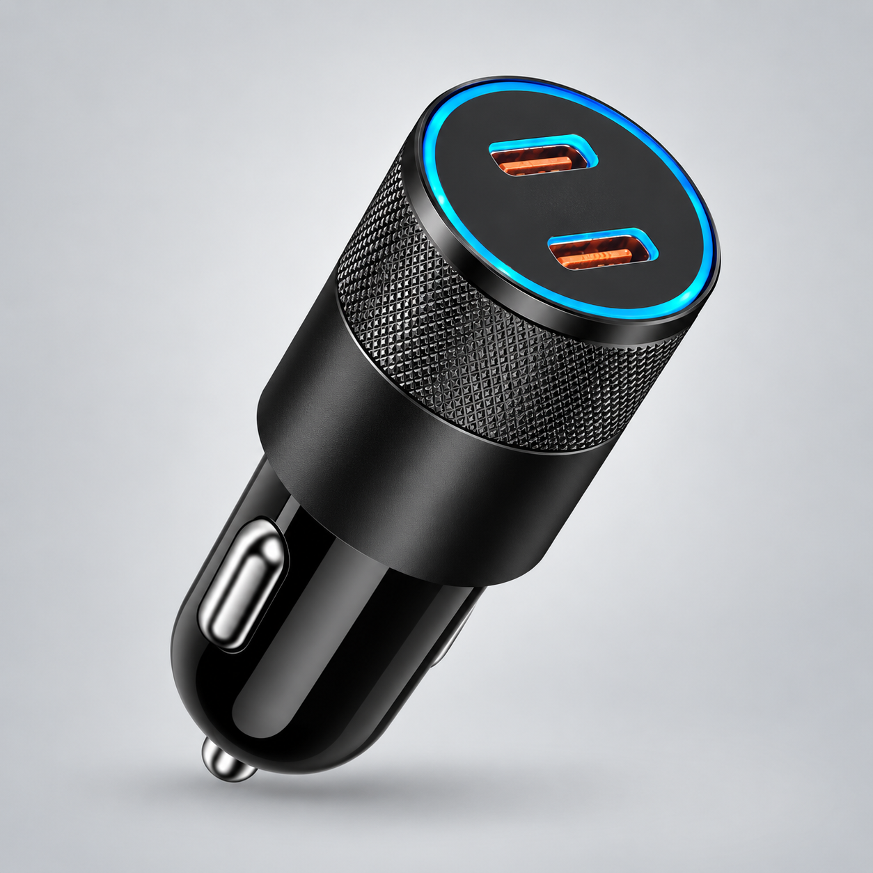 Single dual USB-A cigarette lighter car charger