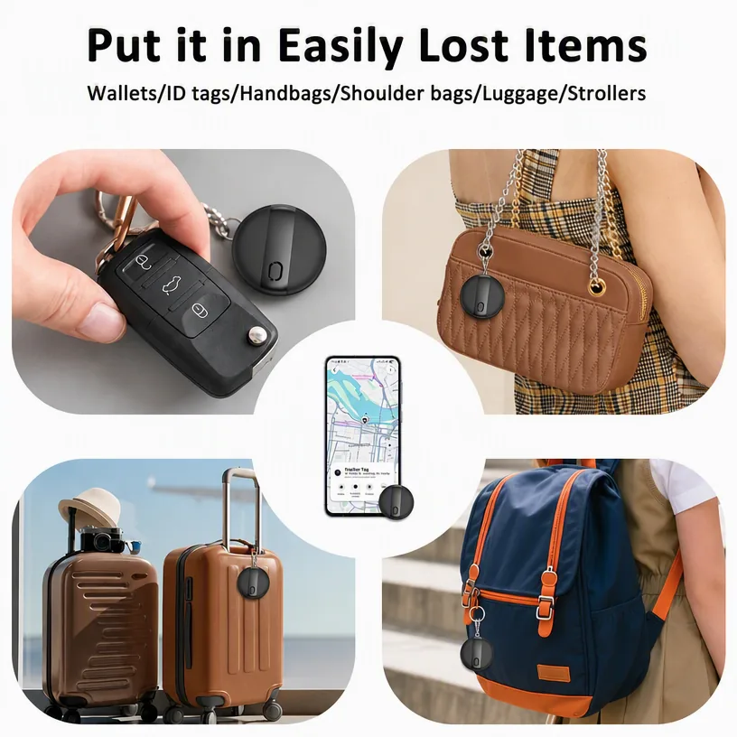 Put it in easily lost items: keys, handbag and backpack tagged with the SUNDA smart tag