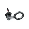 Black version of the zinc alloy magnetic car mount with ring head, second studio angle
